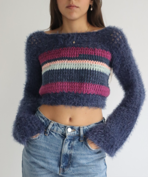Blusa Pelúcia Azul Marinho PP